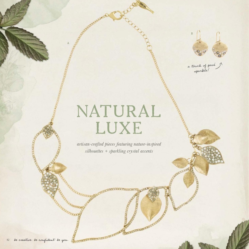 Gold Fall Leaf Statement Necklace - image 5